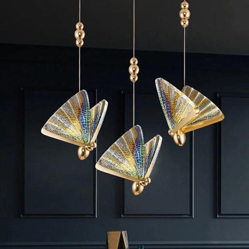 Pendant Light For Ambient Lighting Art Deco Butterfly